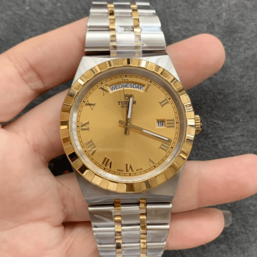 Replica Tudor Royal M28603-0004 V7 Factory Yellow Gold Dial