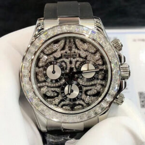 Rolex Cosmograph Daytona 116588 1:1 Best Version Replica Watch Noob Factory Black Diamond Dial, more than 95% similar to original watches.