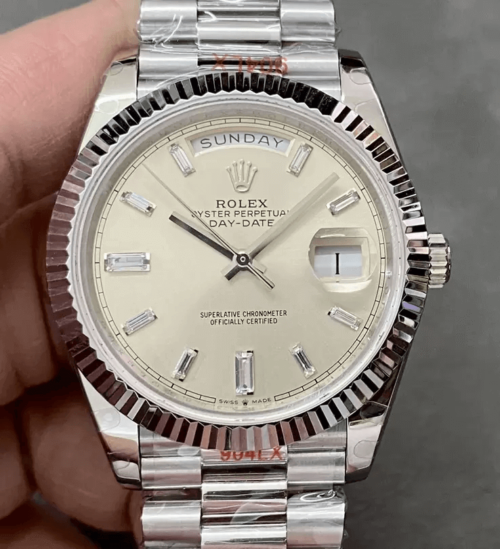 Replica Rolex Day Date M228236-0002 GM Factory 904L Silver Dial