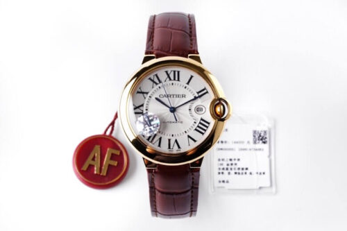 Replica Ballon Bleu De Cartier 42MM W6900551 AF Factory Brown Leather Strap