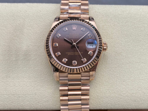 Replica Rolex Datejust M278275-0010 31MM GS Factory Chocolate Diamond Dial