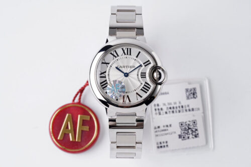 Replica Ballon Bleu De Cartier Quartz 33MM W6920084 AF Factory Silver Stainless Steel