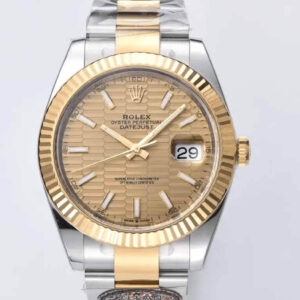 Replica Rolex Datejust 41MM M126333-0021 Clean Factory Gold Dial