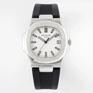 Replica Patek Philippe Nautilus 5711 PPF Factory White Dial Black Strap