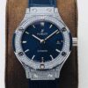 Replica Hublot Classic Fusion 38MM HB Factory Diamond Blue Strap