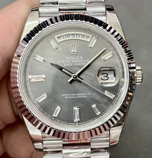 Replica Rolex Day Date 228238 GM Factory V2 Counterweight Version Stainless Steel Strap