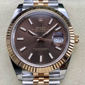 Replica Rolex Datejust 41MM M126331-0002 Clean Factory Rose Gold