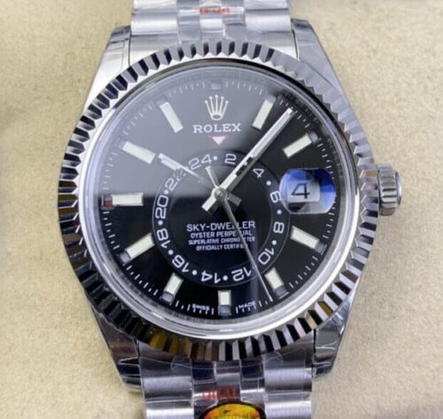 Replica Rolex Sky Dweller M326934-0006 Noob Factory Black Dial